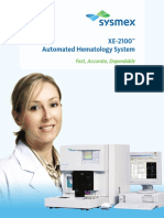 XE-2100 Automated Hematology System: Fast, Accurate, Dependable