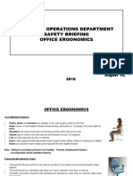 Business Operations Department Safety Briefing Office Ergonomics