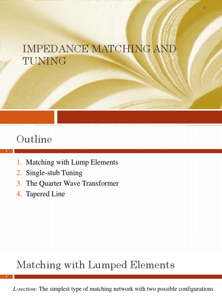 Impedance Matching Techniques Explained | PDF