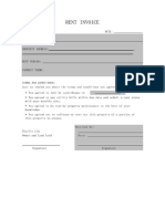 Sample Invoice Document For Rent