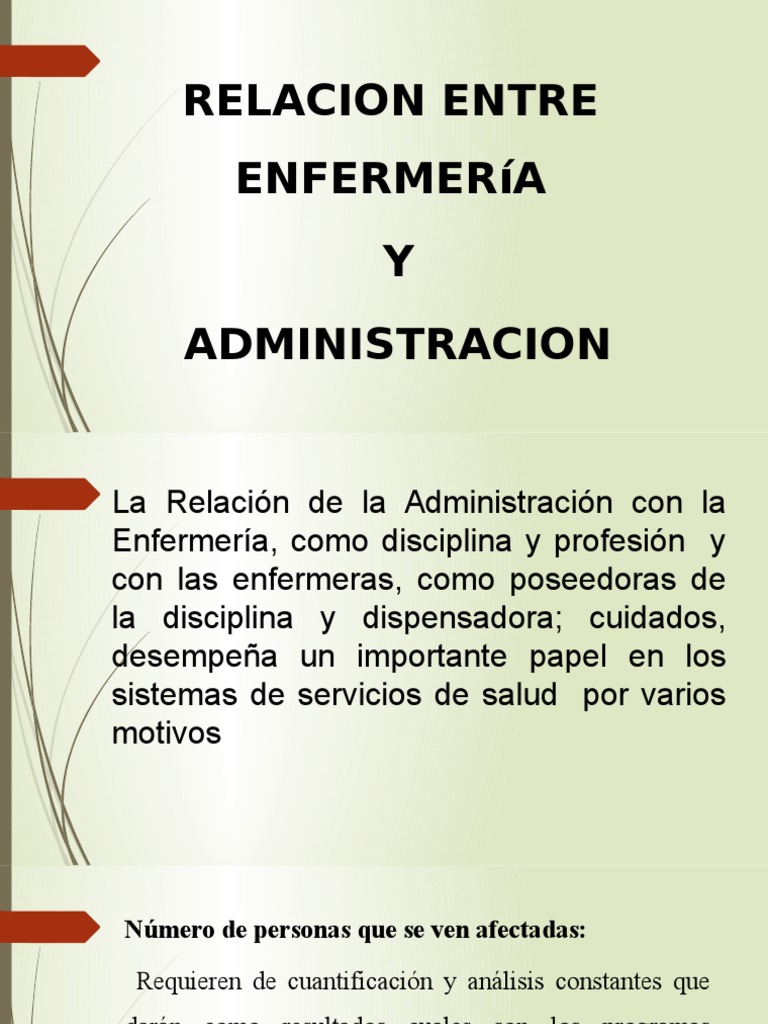 Administración en Los Servicios de Enfermería PDF Enfermería Seguro