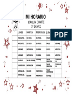 Plantilla de Horarios Borde Estrellas Rojas