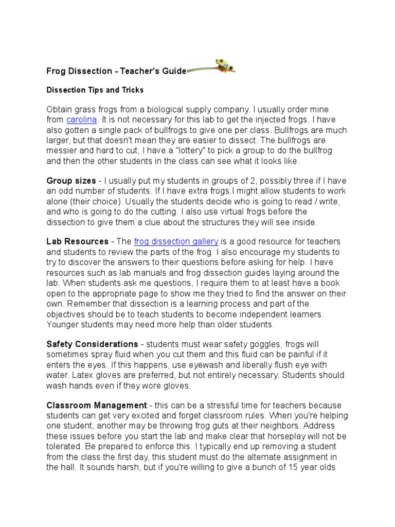 Frog Dissection Answer Worksheet Gastrointestinal Tract Stomach