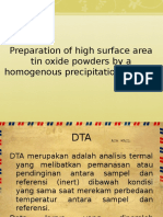 Preparation of High Surface Area Tin Oxide Powders by A Homogenous Precipitation Method