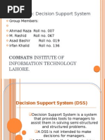 Download DSS Decision Support System by Irfan Khalid Mughal SN31392268 doc pdf