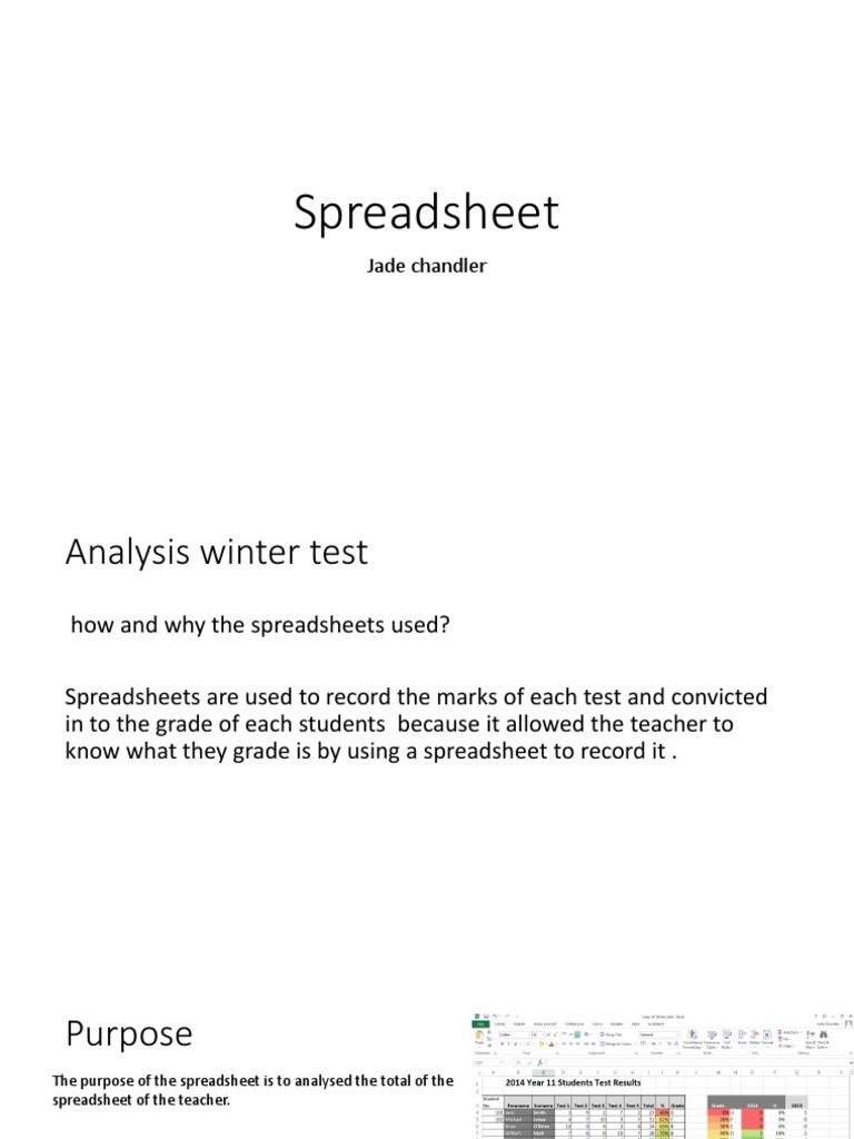 Understanding Spreadsheet Usage in Education | PDF | Career & Growth ...