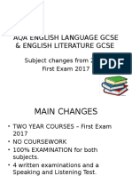 Changes To GCSE English Presentation