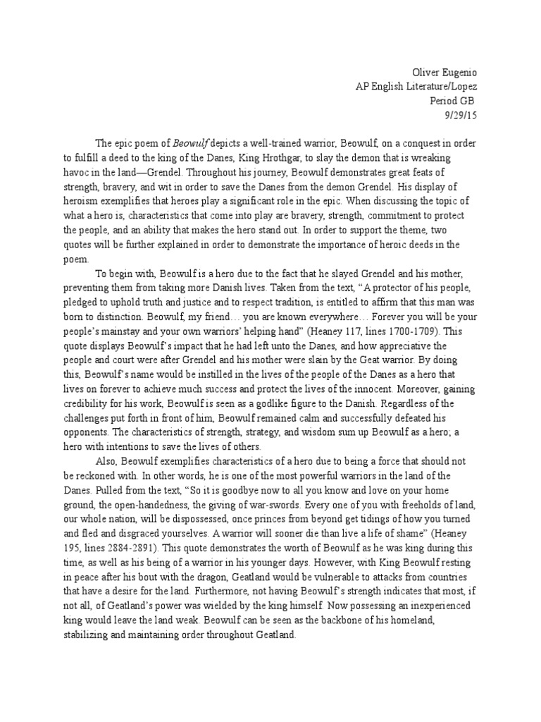 Beowulf grendel description image