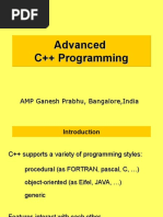 Advanced C++ Programming Advanced C++ Programming