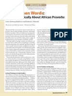 Well-Chosen Words: Thinking Critically About African Proverbs