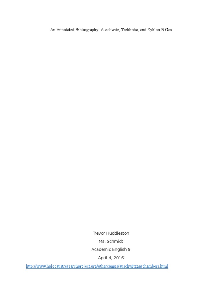 An Annotated Bibliography | PDF