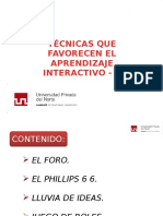 Técnicas que Favorecen el Aprendizaje Interactivo II.pptx