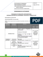 Cronograma Actividades SG SST .