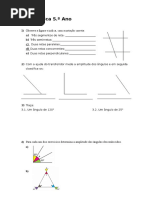 Ficha 1 Angulos Triangulos - 5.º ano