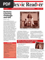 Download The Dyslexic Reader 2010 - Issue 55 by Davis Dyslexia Association International SN31393417 doc pdf