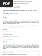 Microsoft Advanced Threat Analytics Coming Next Month