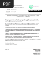 Memo for HDC - Junior Sport