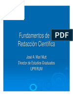 Fundamentos de La Redacción Científica