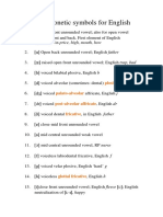 IPA Phonetic Symbols for English