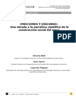 Emociones y discurso, Una Mirada a La Narrativa Científica de La Construcción Social Del Amor