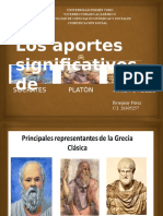 Los Aportes Significativos de Socrates, Platón y Aristoteles.