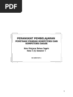 Pemetaan SK KD B Inggris Kelas 1 6