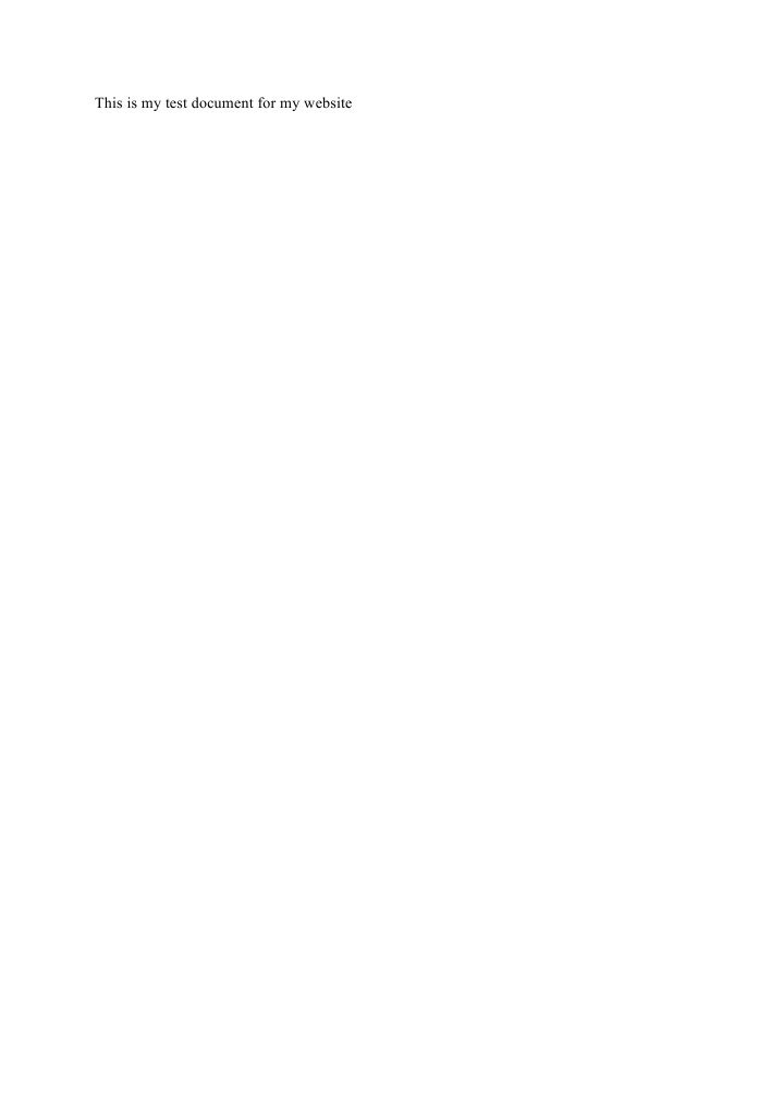 This Is My Test Document For My Website | PDF