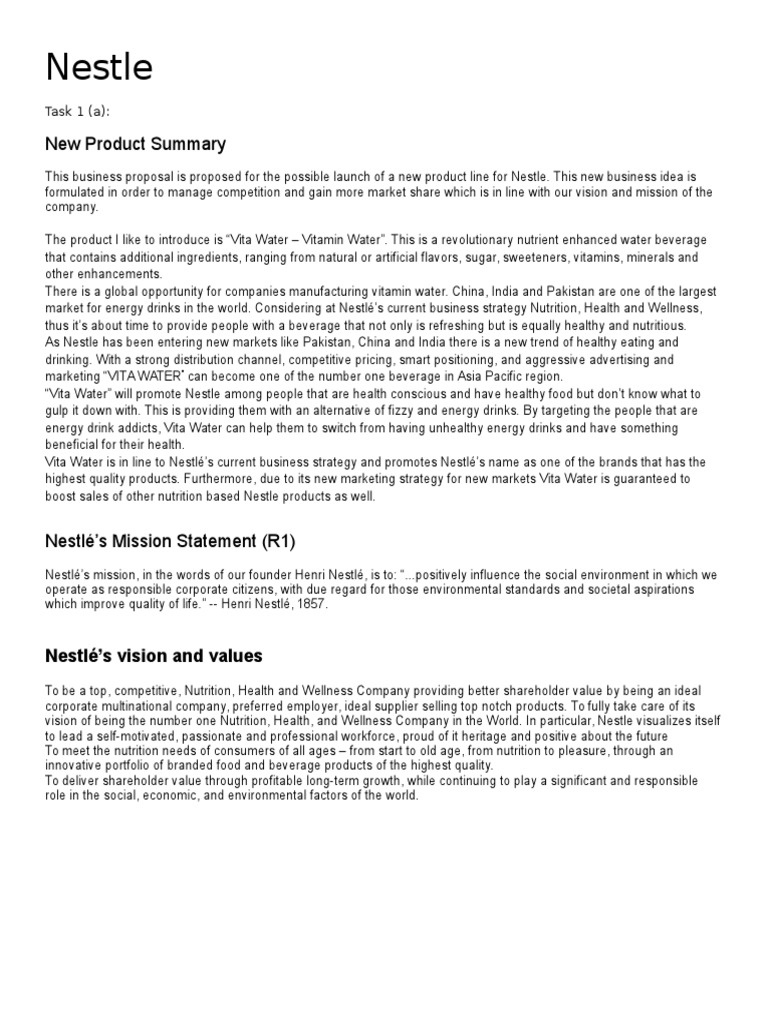 Nestle Vision To Bring Consumers