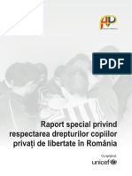 Raport Special Privind Respectarea Drepturilor Copiilor Privati de Libertate in Romania 2014 PDF