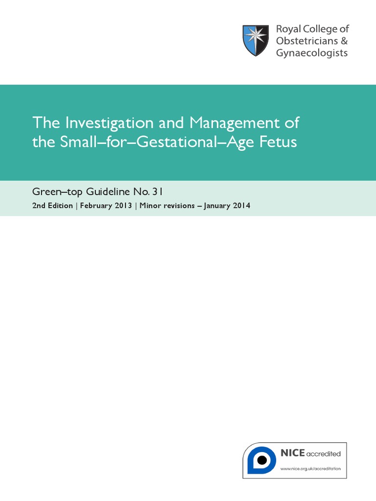 Green Top Guidelines For Iugr