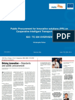 Public Procurement For Innovative Solutions PPI On Cooperative Intelligent Transport Systems ISO TC 204 OVERVIEW