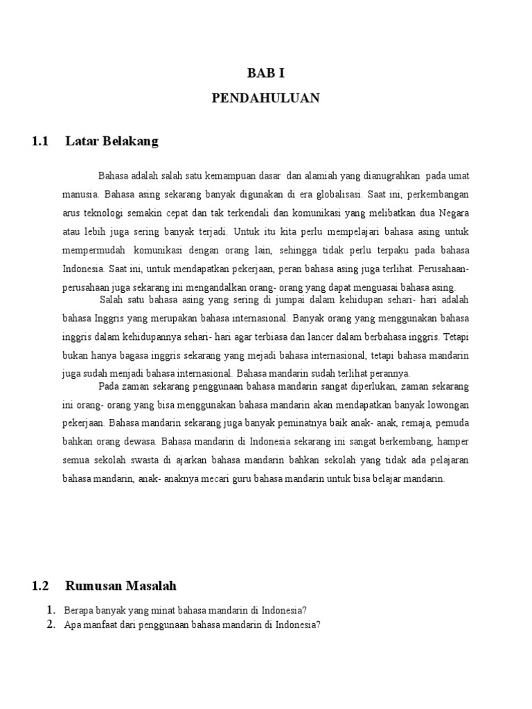 Makalah Bahasa Mandarin 