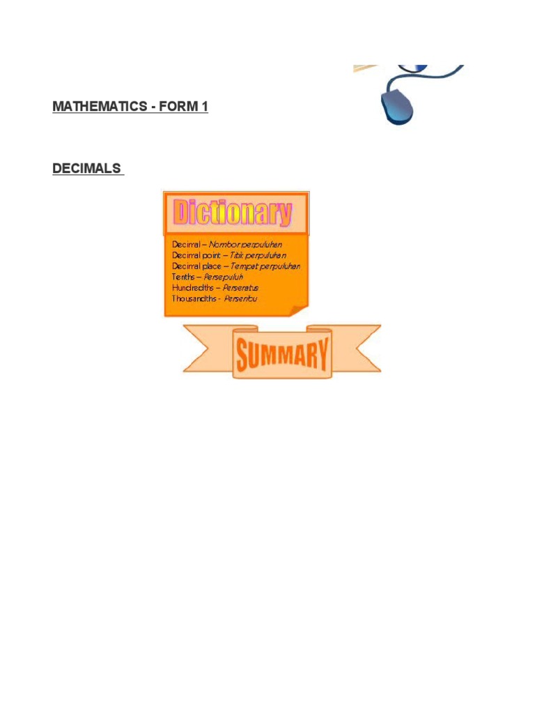 Understanding Decimals in Mathematics | PDF | Fraction (Mathematics ...