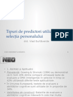 Seminar 4. Tipuri de Predictori Utilizati in Selectia Personalului