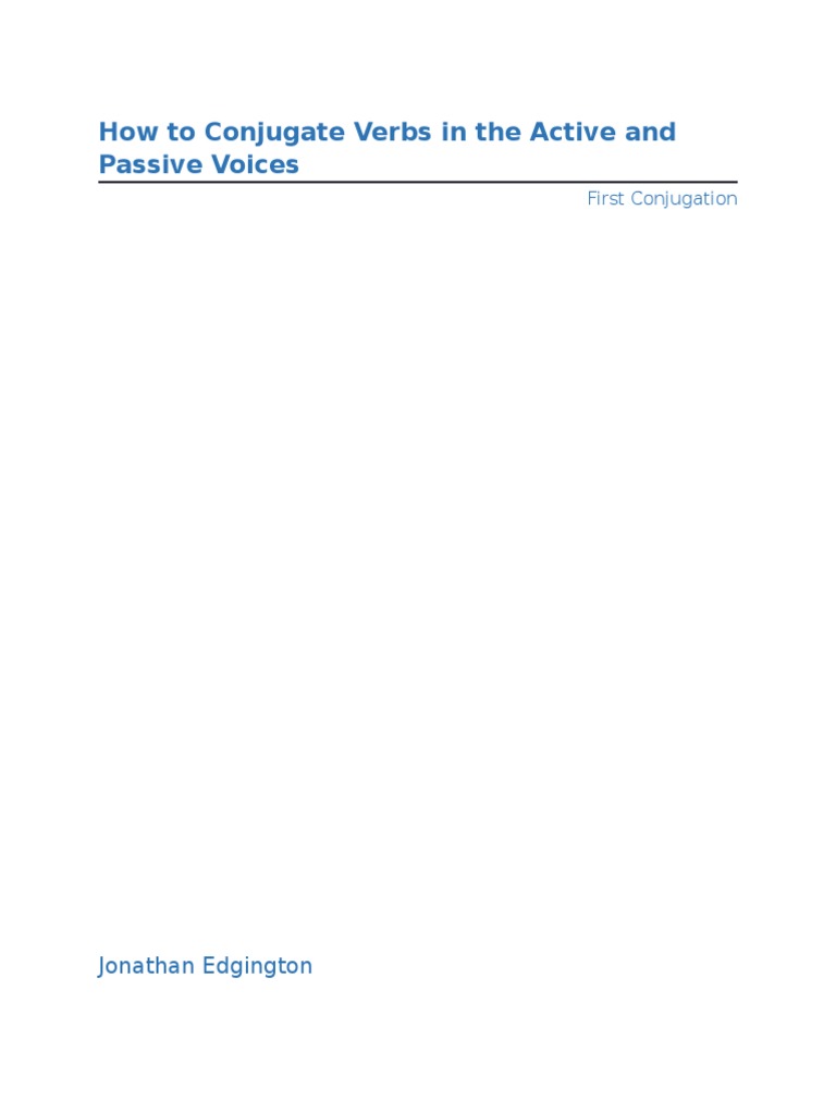 Conjugation of Latin Verbs | PDF | Perfect (Grammar) | Grammar