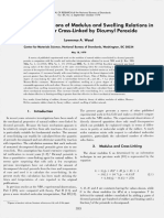 Molecular Interpretations of Modulus and Swelling Relations Natural Rubber Cross-Linked by Dicumyl Peroxide