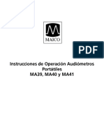 Spanish 394041 Manual - Audiometro