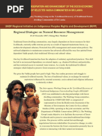 Tropical forest conservation and enhancement of the socio-economic wellbeing of selected Vadda communities in Sri Lanka