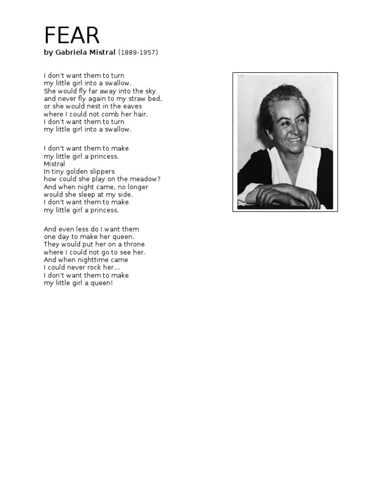 Fear Poem Pdf Poetry