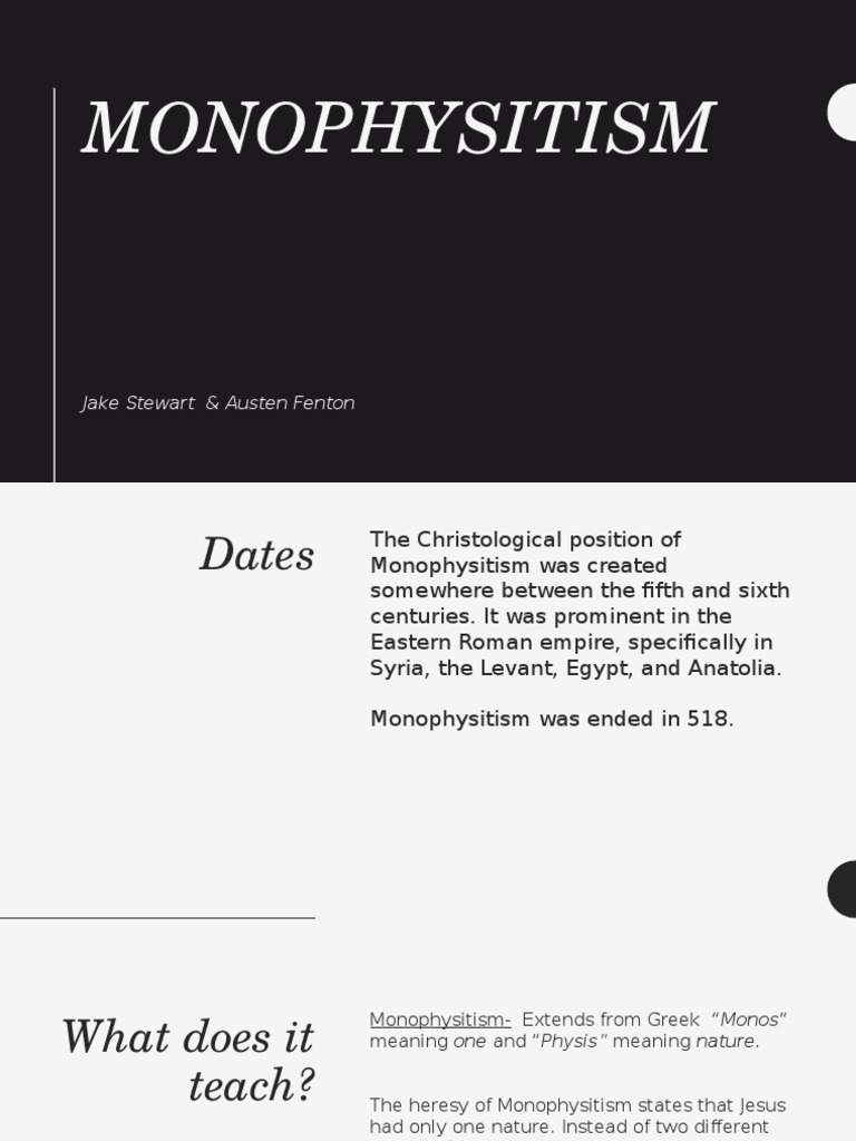 Understanding Monophysitism's Heresy | PDF
