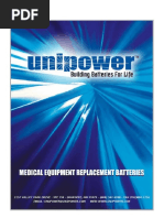 Unipower Batteries Biomedical Catalog 1 11 PDF