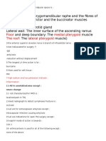 Pterygomandibular space boundaries and contents