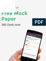 SBI Clerk Pre 2016 Mock Paper