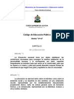 Codigo de Educacion Publica