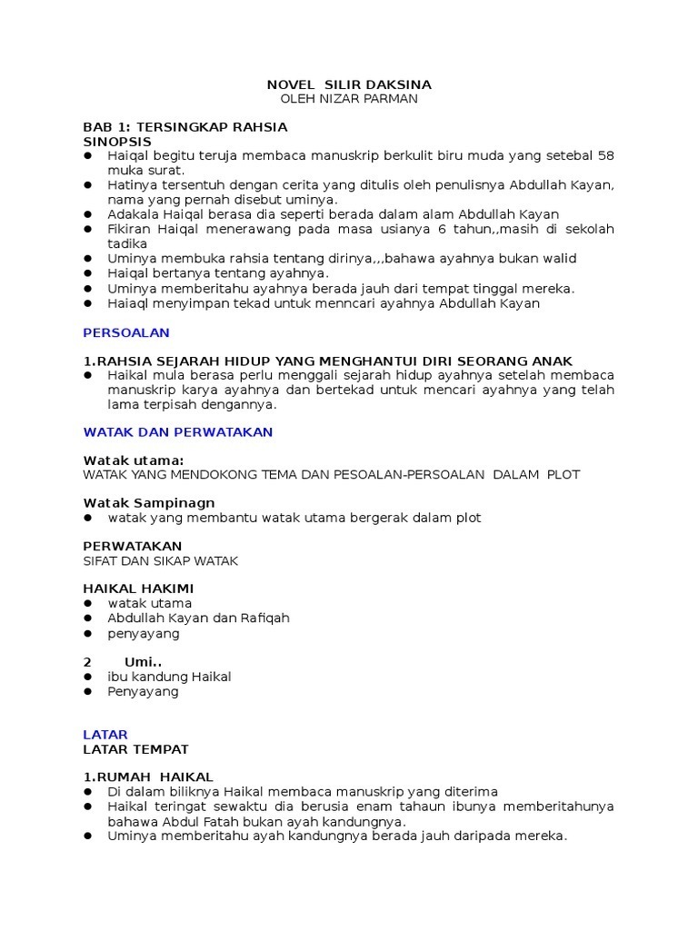 Novel Silir Daksina Pdf