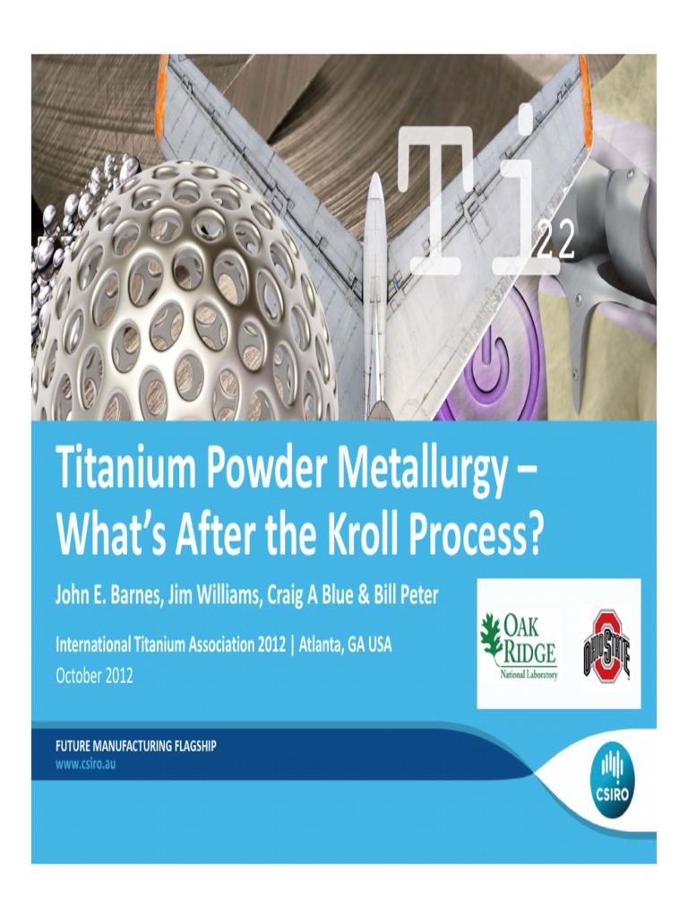 Titanium Metallurgy Titanium Metals