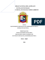 Mantenimiento de Turbomaquinas para La Generacion Electrica