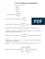 Lista - 01 Algebra Linear, Matrizes