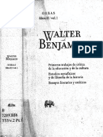 Benjamin Walter Obras Libro II Vol 1 PDF
