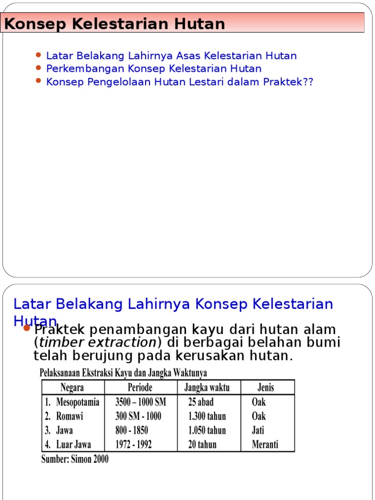 Bab 4 Konsep Kelestarian Hutan